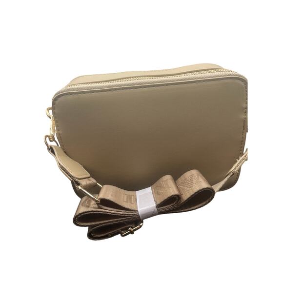 Valentino Orlandi Studded Crossbody Bag V-2023S Taupe Leather Gold Hardware - Picture 2 of 3